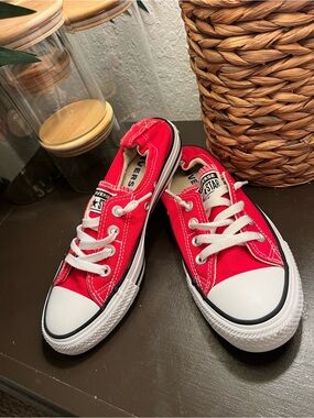 Converse Chuck Taylor All Star Low Top SHORELINE Sneakers - Red SZ 7